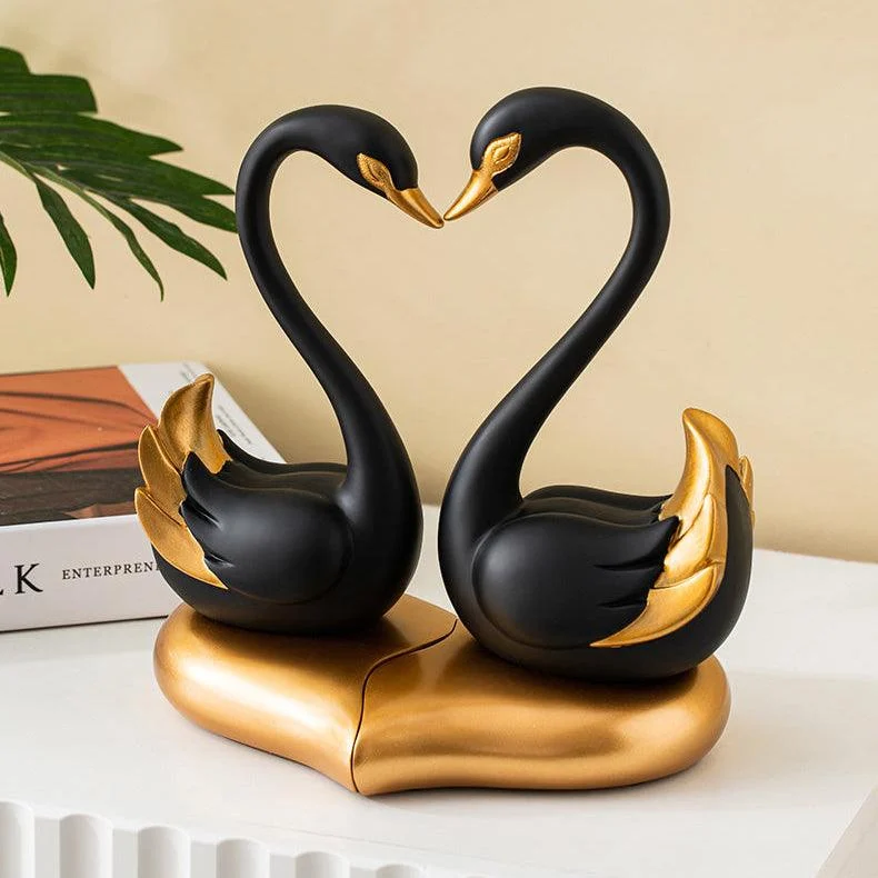 Love Swans Decorative Figurine - Homeko