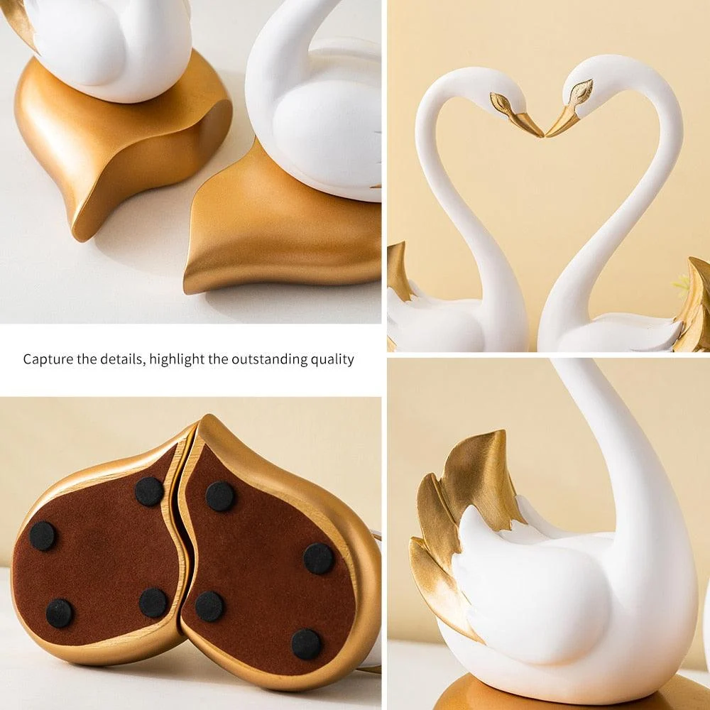 Love Swans Decorative Figurine - Homeko