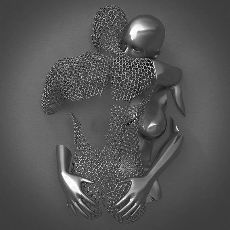 Love Heart 3D Effect Wall Art Painting -  - #tag1#