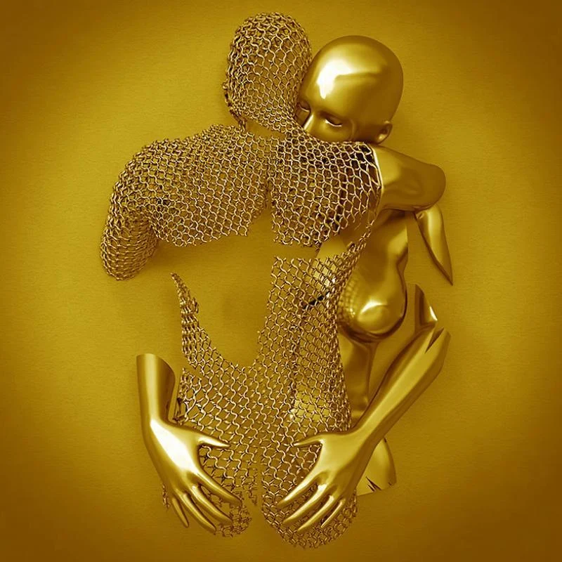 Love Heart 3D Effect Wall Art Painting -  - #tag1#