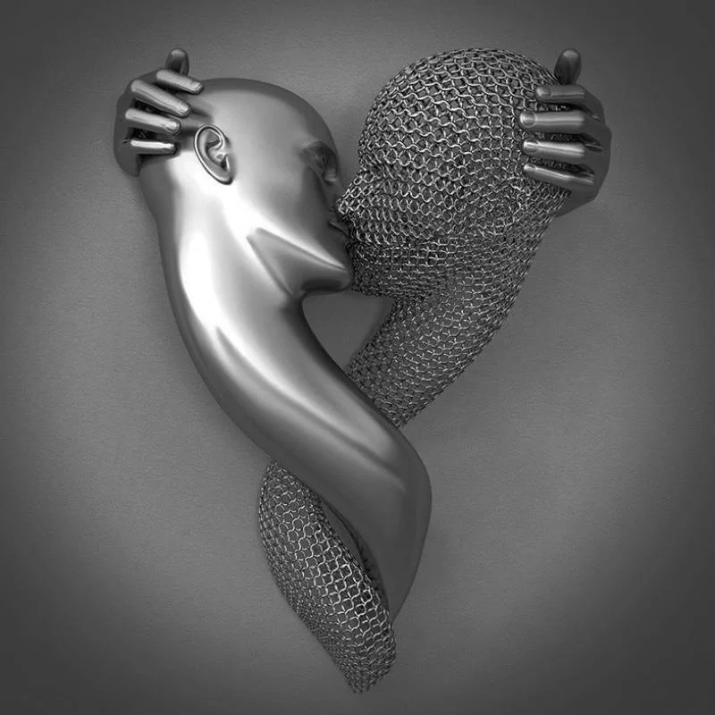 Love Heart 3D Effect Wall Art Painting -  - #tag1#