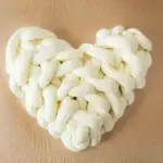 Love Pillow CozyHeart Chunky Knitted Warm Cozy tag1