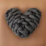 Love Pillow CozyHeart Chunky Knitted Warm Cozy tag1