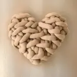 Love Pillow CozyHeart Chunky Knitted Warm Cozy tag1