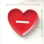 Love Shape Ceramic Dish Ideal for Breakfast Cake and Jewelry