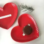 Love Shape Ceramic Dish Ideal for Breakfast Cake and Jewelry