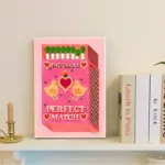 Love You re My Perfect Match Vintage Sticky Posters tag1