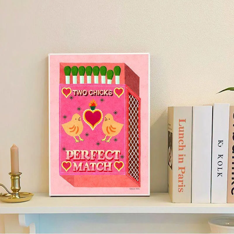Love You're My Perfect Match' Vintage Sticky Posters -  - #tag1#