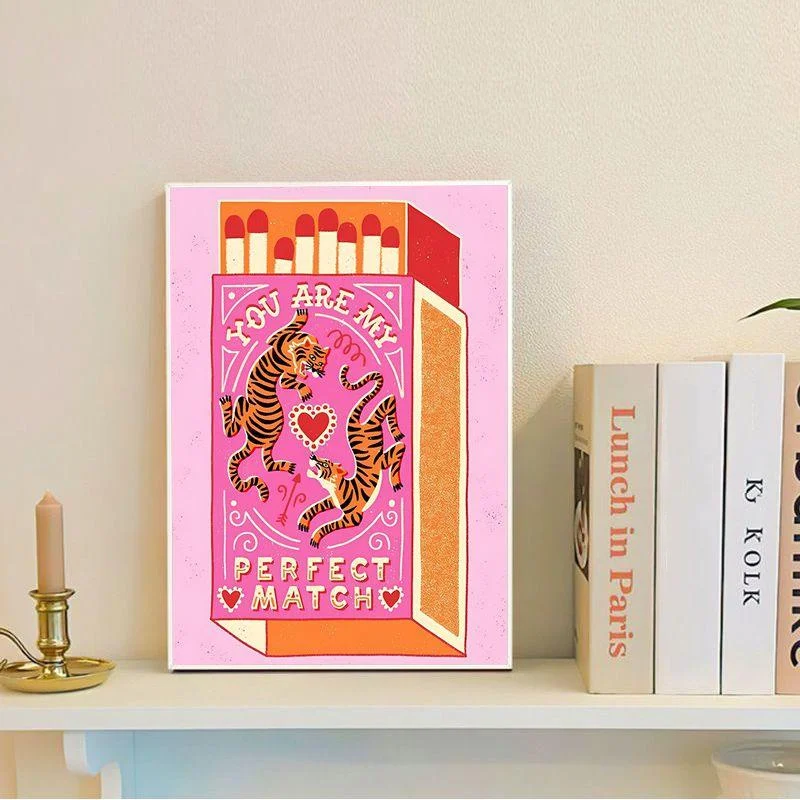 Love You're My Perfect Match' Vintage Sticky Posters -  - #tag1#