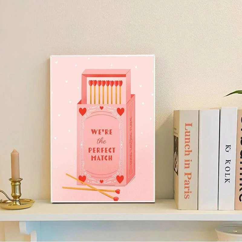 Love You're My Perfect Match' Vintage Sticky Posters -  - #tag1#