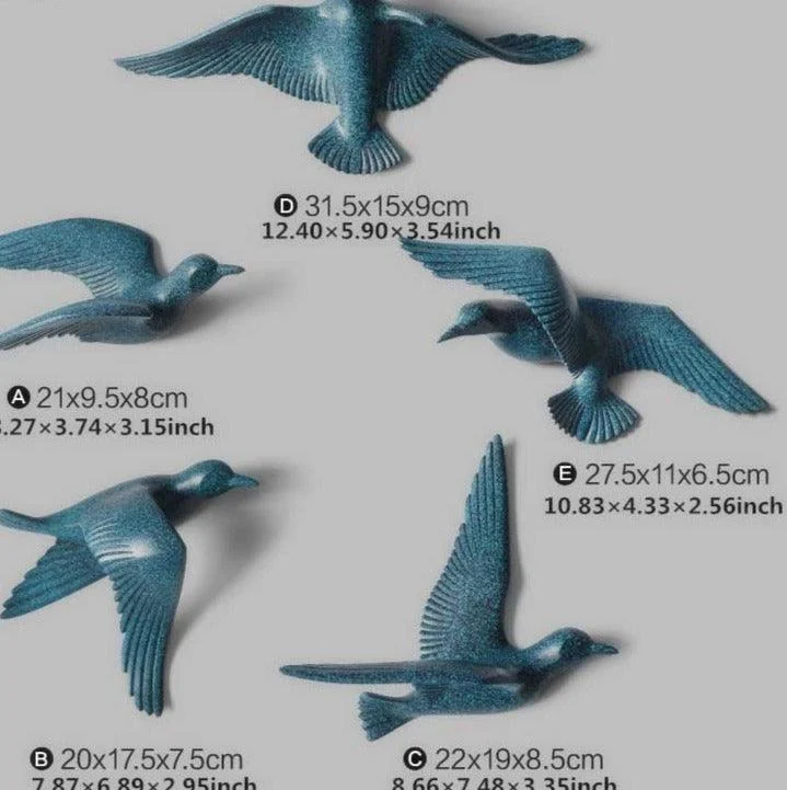 Lovely Resin Birds Wall Decoration Archives -