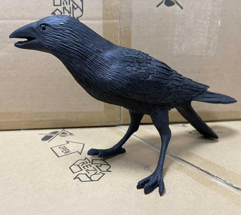 Lucky Black Crow Raven Bird Lamp Night Light -