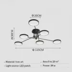 LumenElegance Modern LED Chandelier tag1