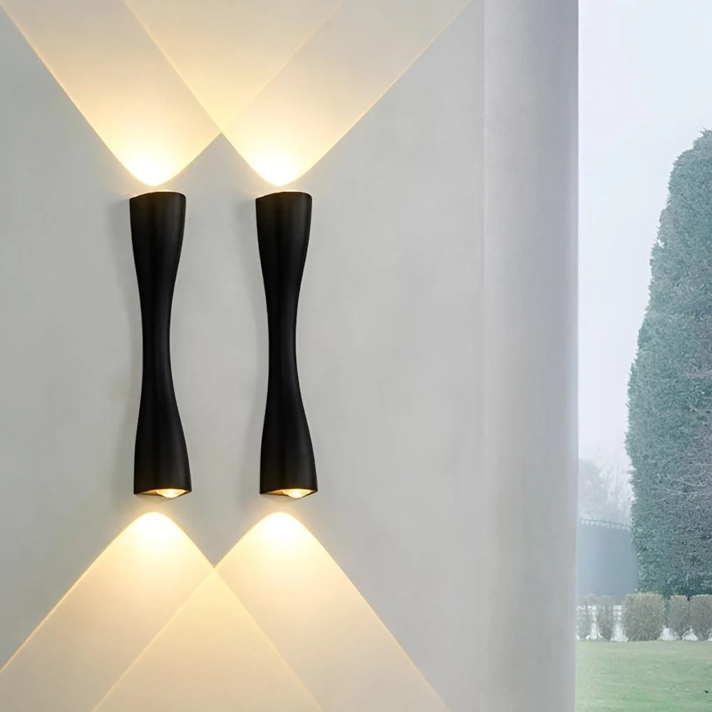 LumiBrilliant - LED Up and Down Wall Lamps in Modern Metal Finish -  - #tag1#