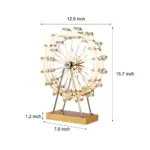 LumiCircus Golden Wheel Table Lamp with LED and Touch tag1