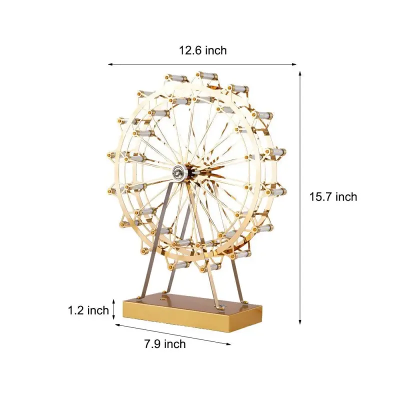 LumiCircus Golden Wheel Table Lamp with LED and Touch tag1