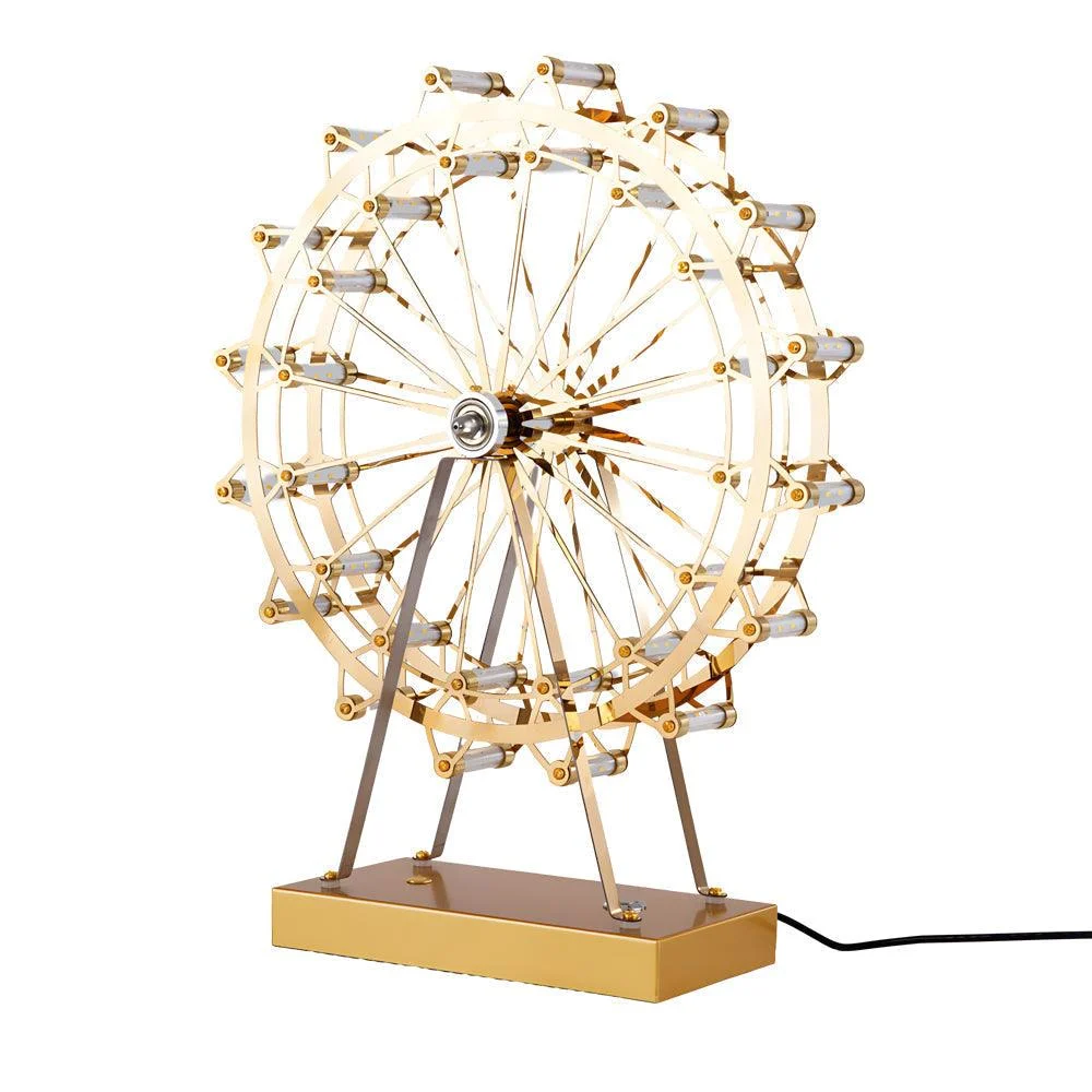 LumiCircus - Golden Wheel Table Lamp with LED and Touch -  - #tag1#