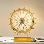 LumiCircus Golden Wheel Table Lamp with LED and Touch tag1