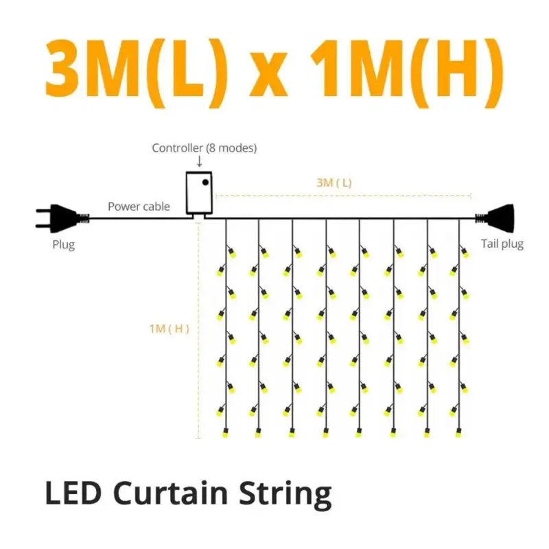 LumiCurtain Outdoor Lighting Garland tag1