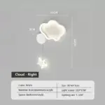 LumiDroom Clouds Star Moon LED Wall Lamp tag1