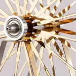 LumiFerris Golden Ferris Wheel Table Lamp with LED and Touch Switch tag1