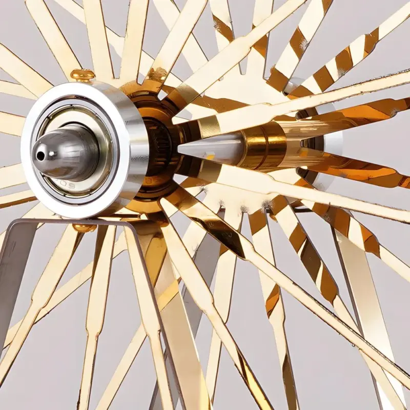 LumiFerris Golden Ferris Wheel Table Lamp with LED and Touch Switch tag1