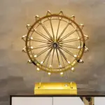 LumiFerris Golden Ferris Wheel Table Lamp with LED and Touch Switch tag1