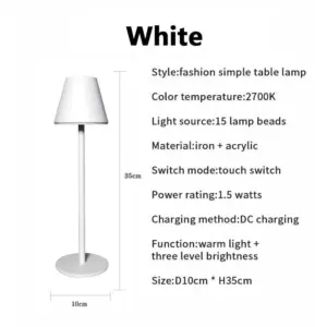 LumiGlide - Rechargeable LED Table and Desk Lamp