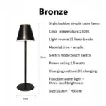 LumiGlide Rechargeable LED Table and Desk Lamp tag1