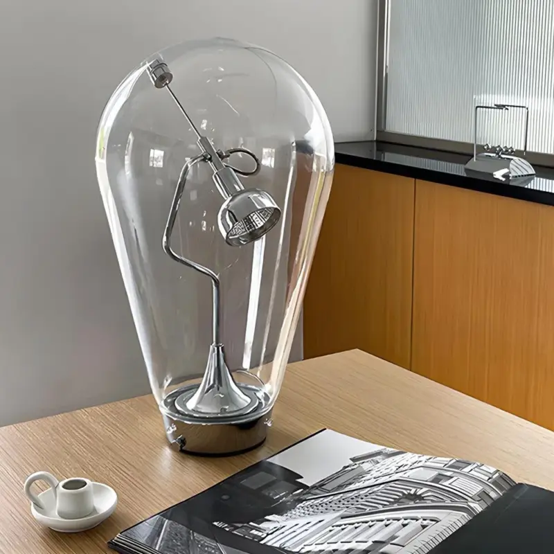 LumiGlow Glass Table Lamp with Touch Dimming tag1