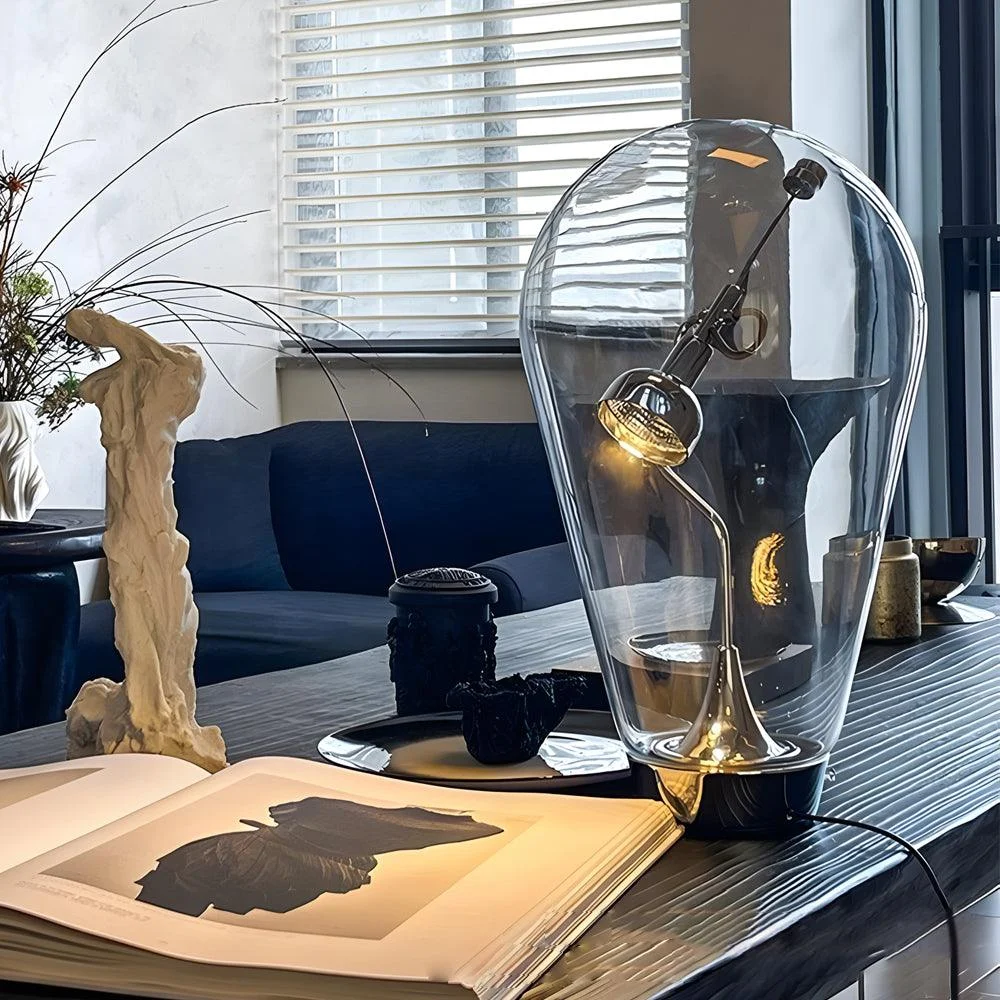 LumiMagnet - Glass Industrial Table Lamp with Dimming -  - #tag1#