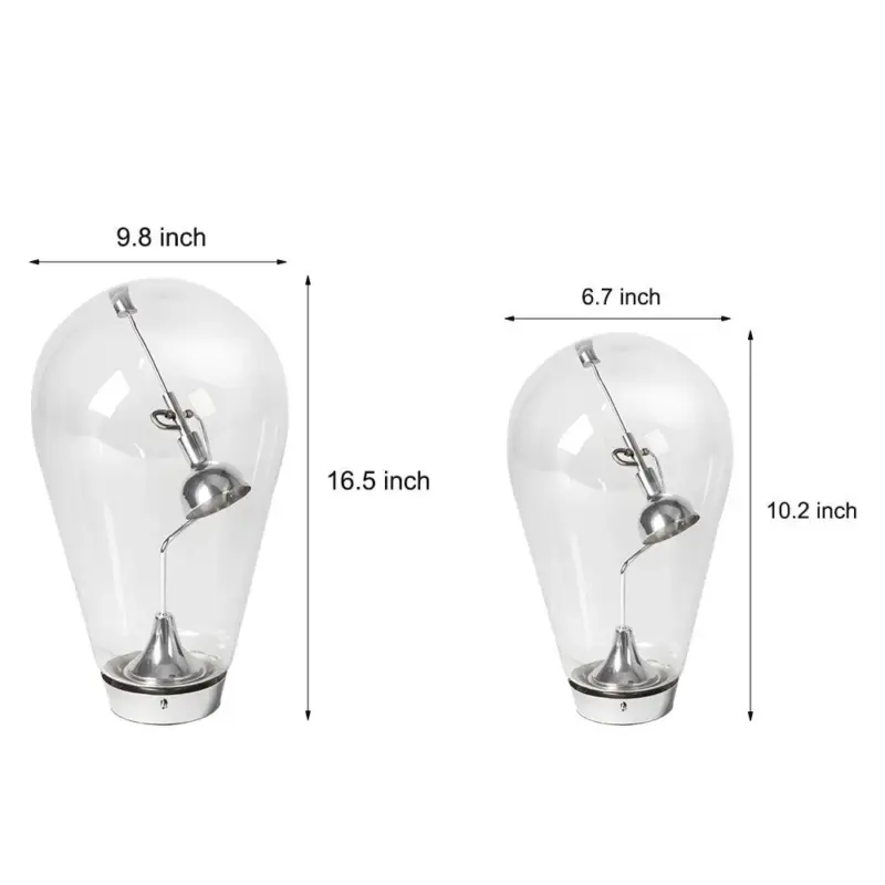 LumiMagnet Glass Industrial Table Lamp with Dimming tag1