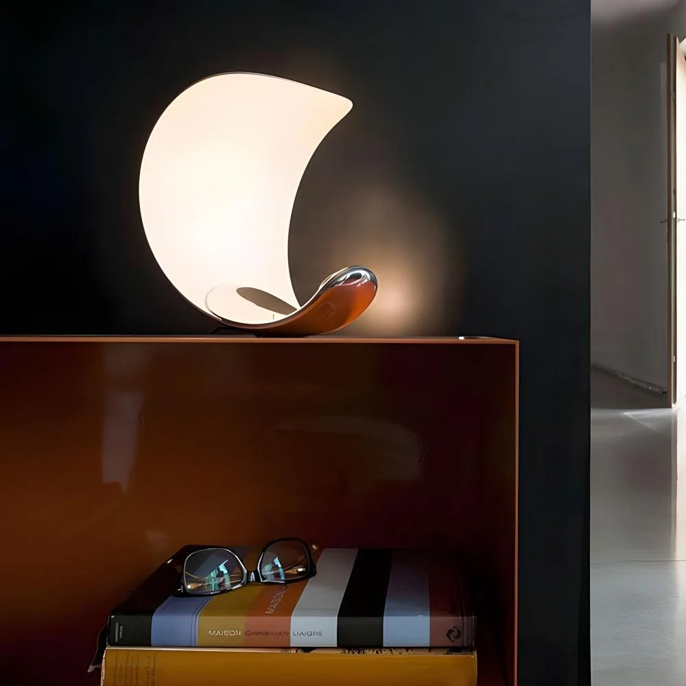 LumiMoon - Moon Shaped LED Table Lamp with Touch Dimmer -  - #tag1#
