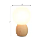 LumiOrb Orbs Bedside Lamp with Wooden Base tag1
