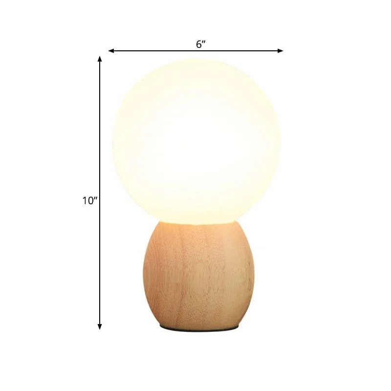 LumiOrb - Orbs Bedside Lamp with Wooden Base -  - #tag1#