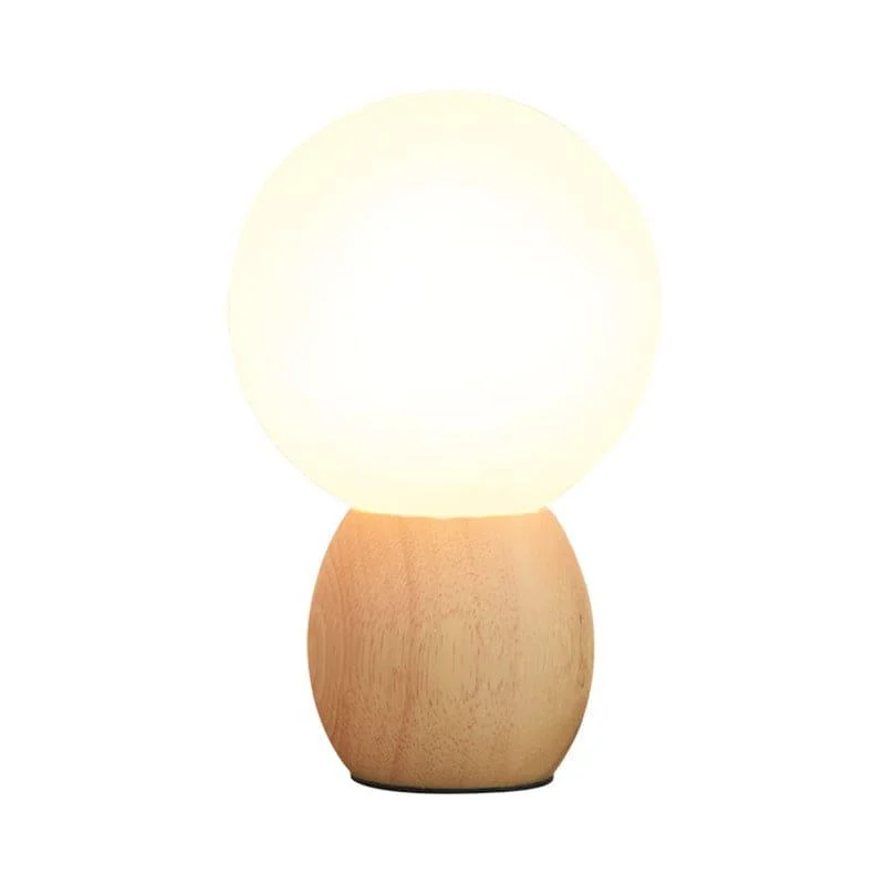 LumiOrb - Orbs Bedside Lamp with Wooden Base -  - #tag1#