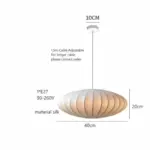 LumiSier Silk Pendant Lamp with Crown tag1
