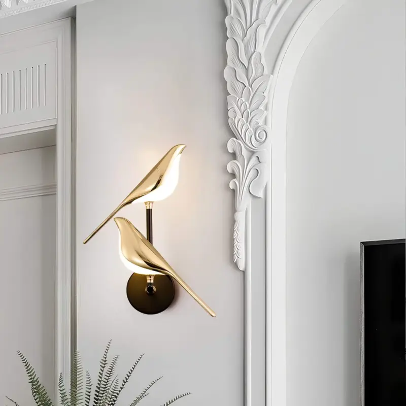 LumiVogel NordischeLED WandlampemitVogelmotiv3