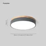 Lumiere Modern Ceiling Lamp White Gray Metal and Wood for Bedroom and Living Room tag1