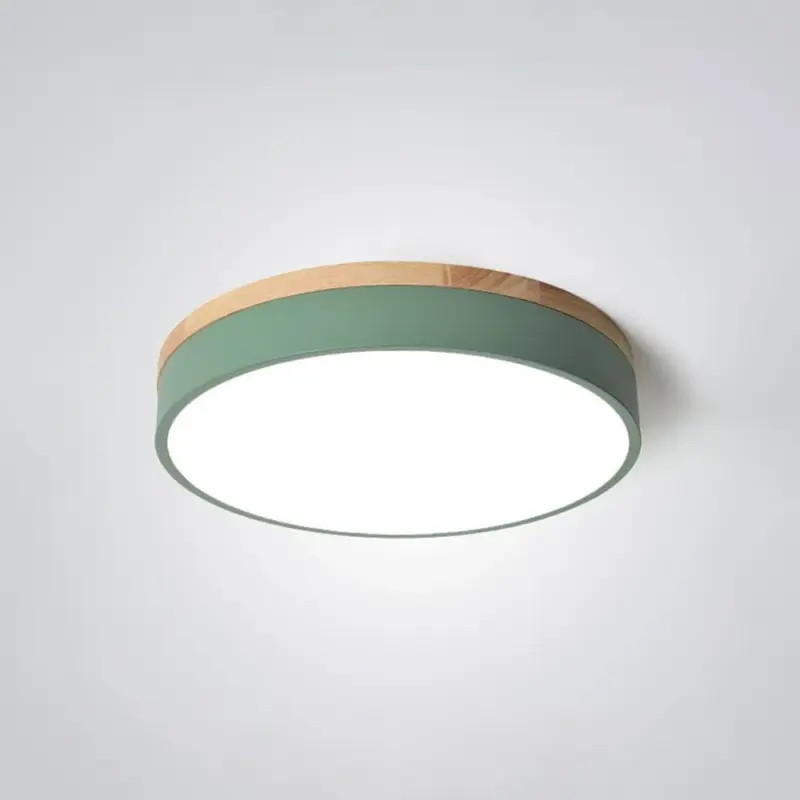 Lumiere Modern Ceiling Lamp White Gray Metal and Wood for Bedroom and Living Room tag1