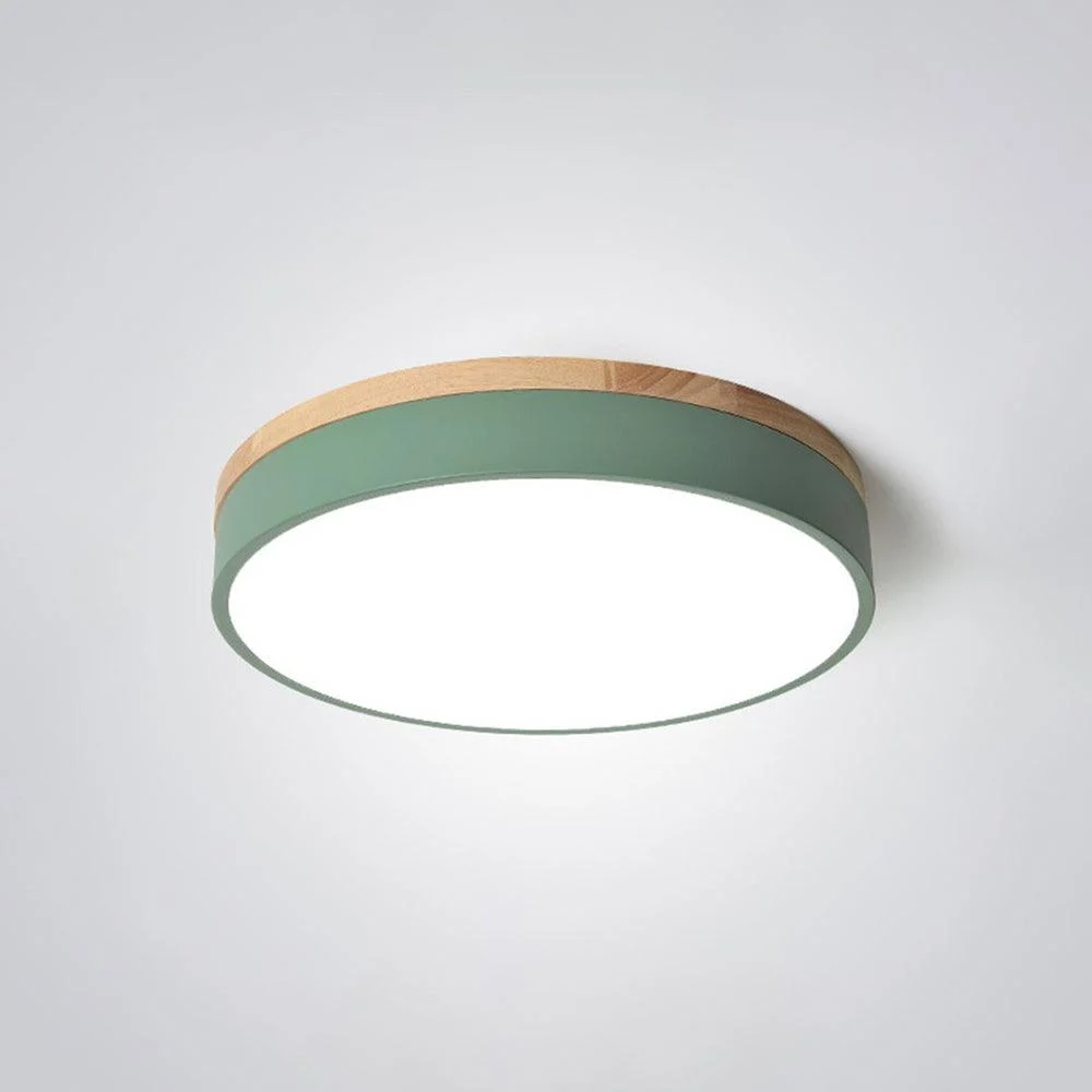 Lumière Modern Ceiling Lamp - White Gray Metal and Wood for Bedroom and Living Room -  - #tag1#