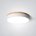 Lumiere Modern Ceiling Lamp White Gray Metal and Wood for Bedroom and Living Room tag1