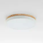 Lumiere Modern Ceiling Lamp White Gray Metal and Wood for Bedroom and Living Room tag1