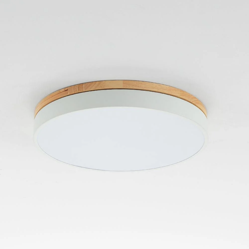 Lumière Modern Ceiling Lamp - White Gray Metal and Wood for Bedroom and Living Room -  - #tag1#