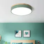 Lumiere Modern Ceiling Lamp White Gray Metal and Wood for Bedroom and Living Room tag1