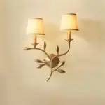 Lumiflora Moderne Wandlampe Pflanzenmotiv Wandbeleuchtung Stoff Design xlumina2