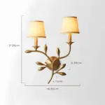 Lumiflora Moderne Wandlampe Pflanzenmotiv Wandbeleuchtung Stoff Design xlumina9