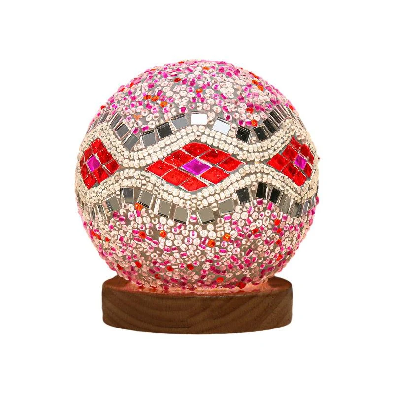 Luminara - Spherical LED Dimmable Glass Baroque Table Lamp Mosaic 3.9