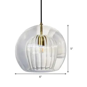 Luminara Nordic Pendant Light Kit, Clear Glass Stair Light