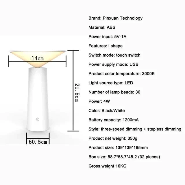 LuminousEase - Wireless Table Lamp with Remote Control -  - #tag1#